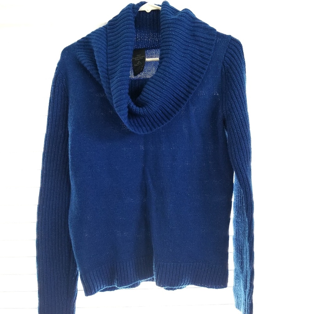 Blue Mock Neck Sweater